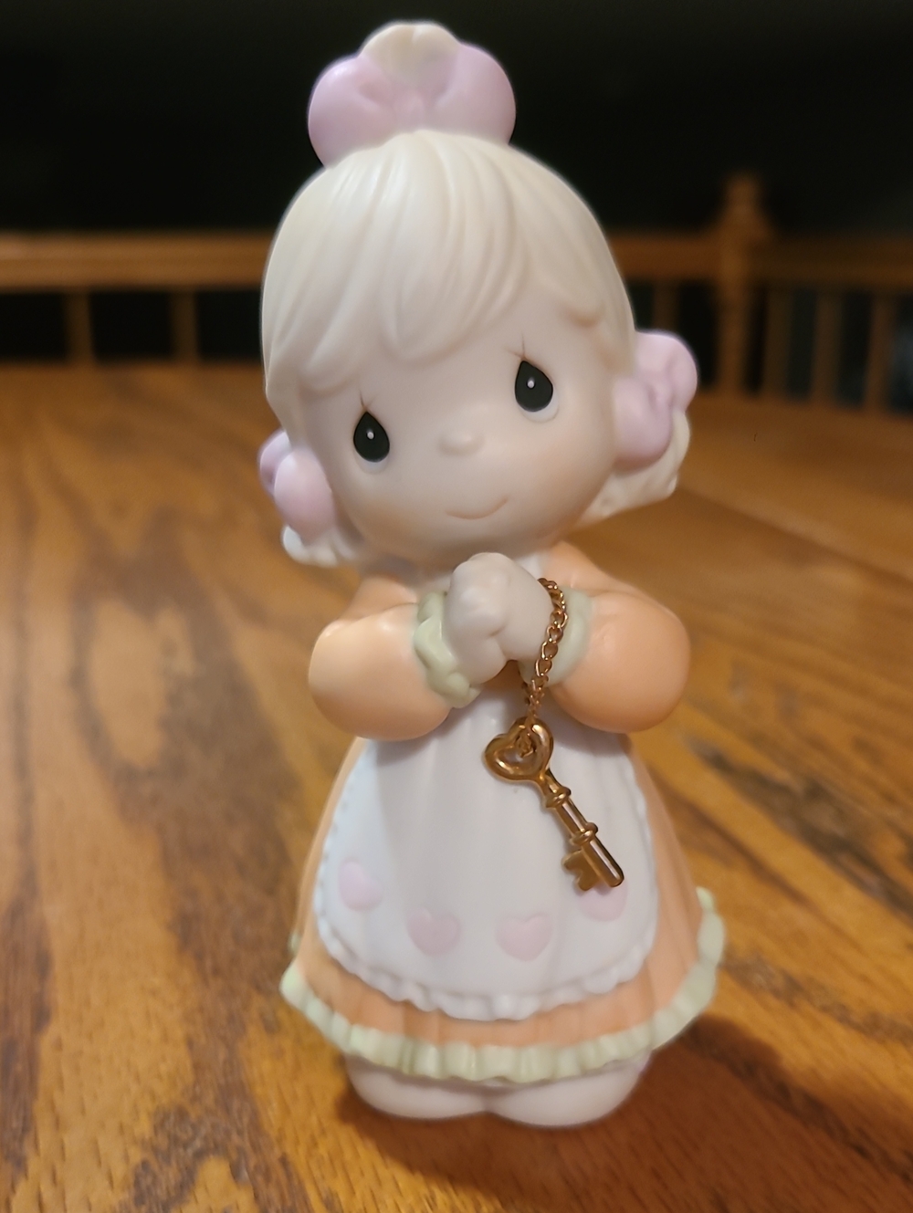 Precious Moments 'Love Is The Key' - Pastel Pink & Peach